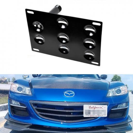 

Front Bumper Tow Hook License Plate Mounting Bracket Holder For 08-12 Mazda RX-8