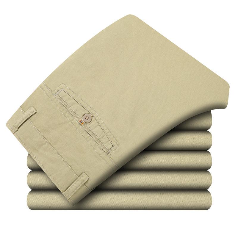 Men's Casual Pants Loose Spring and Autumn Straight Solid Color Men's Long Pants
