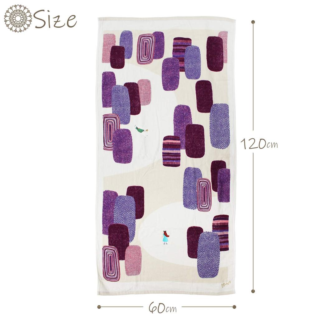 Kusunokibashi Monori Bath Towel vloume2 Alice in Purple [moritaMiW] Wonderland, [A-67344-11-PAP]