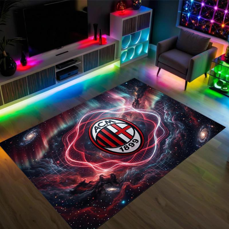 AC Milan Design Crystal Velvet Carpet Cozy Non?Slip Printed Rug For Bedroom Living Room Entrance