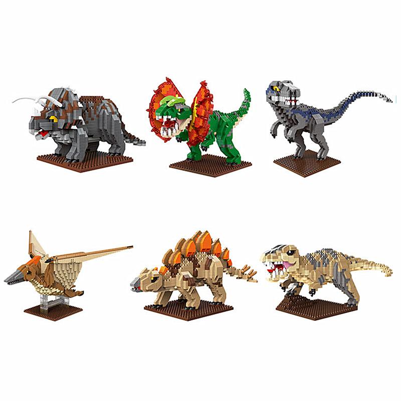 Hot Sale Dinosaur Series Assembled Building Blocks Toys Jurassic Tyrannosaurus Rex,Velociraptor Simulation Model Children's Gift