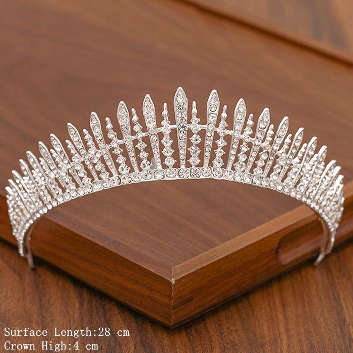 Bridal Tiara Hair Crown Wedding Hair Accessories for Women Silver Color Crown for Bridal Crowns and Tiara Women Accessories Gift