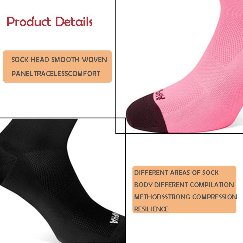 2 Pairs Cycling Socks Men High Quality Professional Competition Brand Sport Riding Soccer Sock Mesh Breathable Road Bicycle Sock
