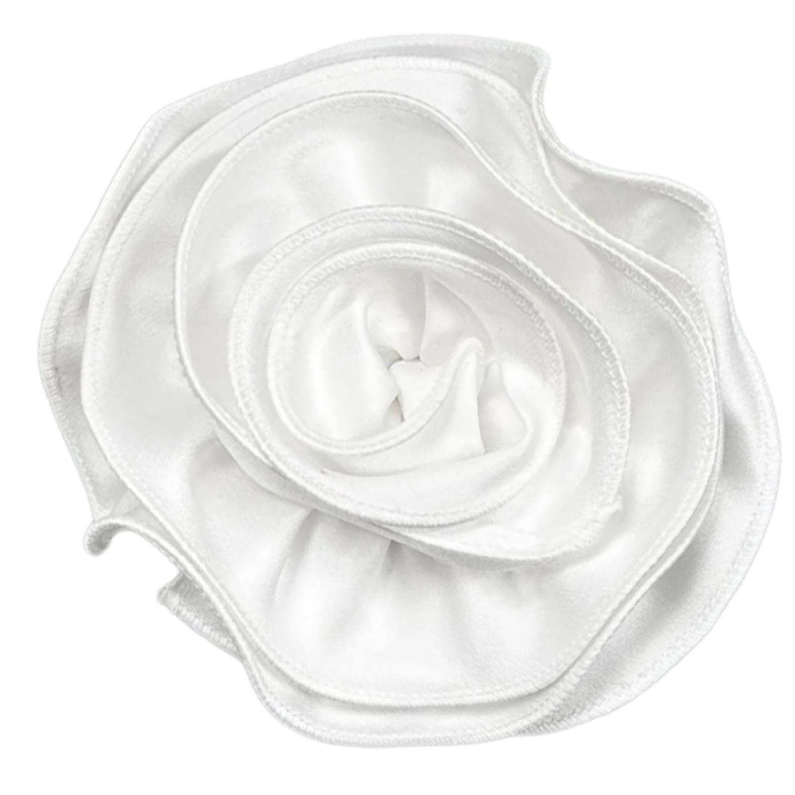 

Handcraft 3D Flower Appliques Silk Flower for Ethnic Dress Materials 3D Flower Brooch Pin Sewing Applique Garment Decors белый
