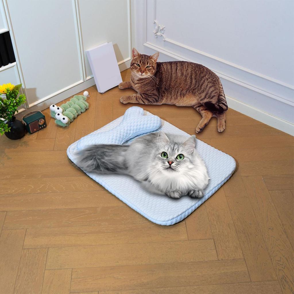 Cooling Bed For Cats Cooling Pet Mat Wear-Resistant Dog Chill Pad Cat Sleeping Rest Supplies For Floor Sofa Nest Living Room Or