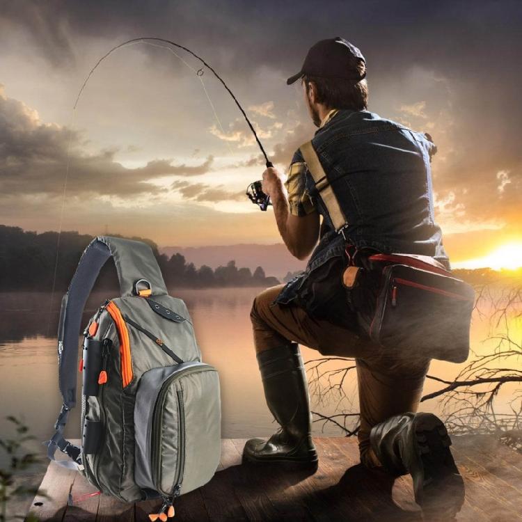 Fliegenfischer Sling Pack Brusttasche Angeltackle Aufbewahrungstasche Brusttasche Bequeme Angeltaschen Zubehör Ausdauernd