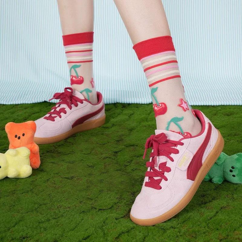 

Женские летние ультратонкие дышащие хлопковые носки-гольфы из стекла и кристалла 1 pair