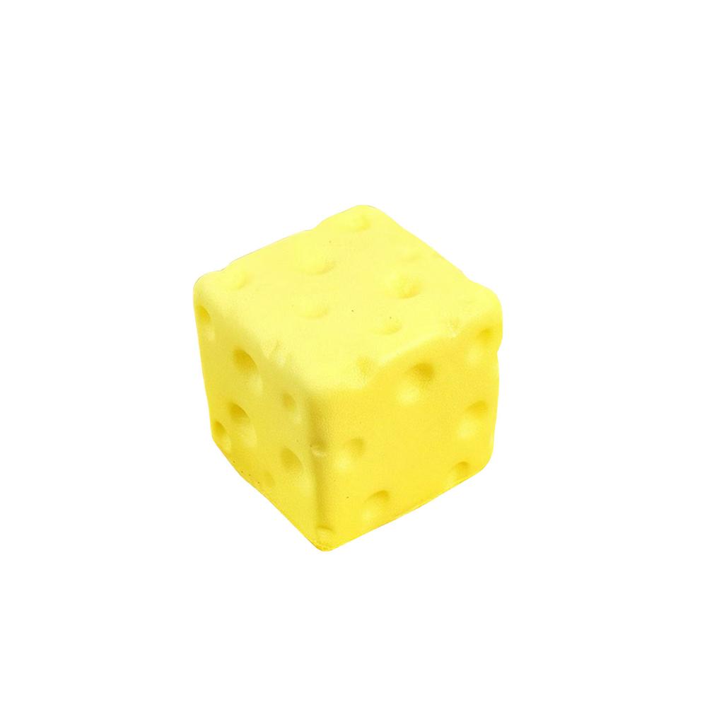 PU Material Cheese Cube Stress Relief Toy Soft Squeeze Sensory for Hand Exercise Home Office School Decor 5cm 10cm