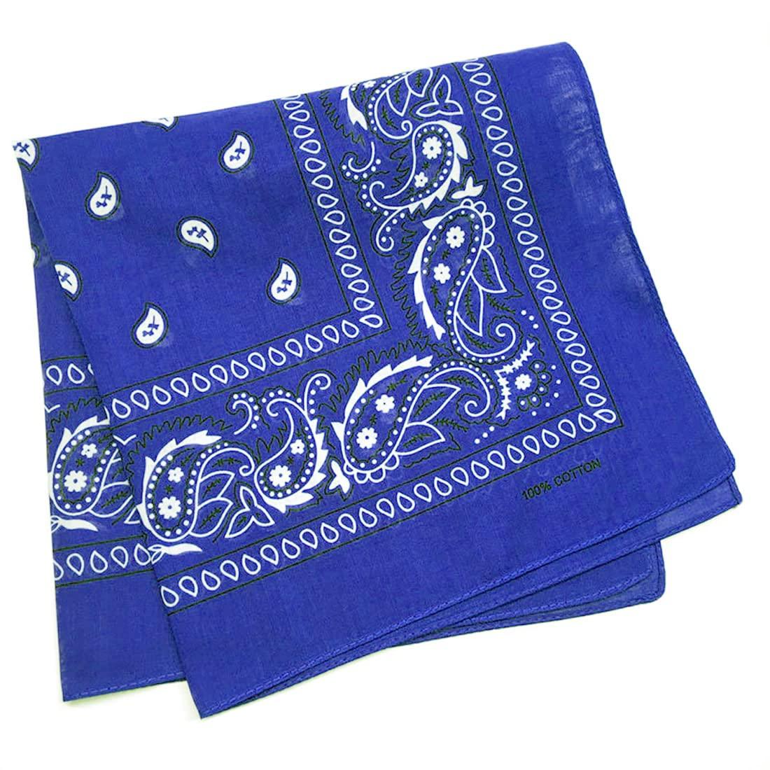 Trifong bandana blue paisley bandana adult stylish 100% cotton cashew pattern bandana men s unisex light blue 55cm x 55cm KC-D