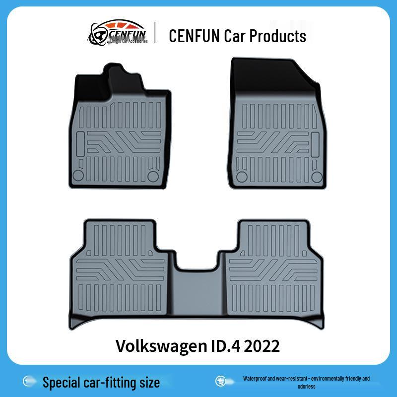 

Volkswagen ID.4 2022 Всепогодные TPE коврики для пола и водонепроницаемый коврик в багажник Floor Mat