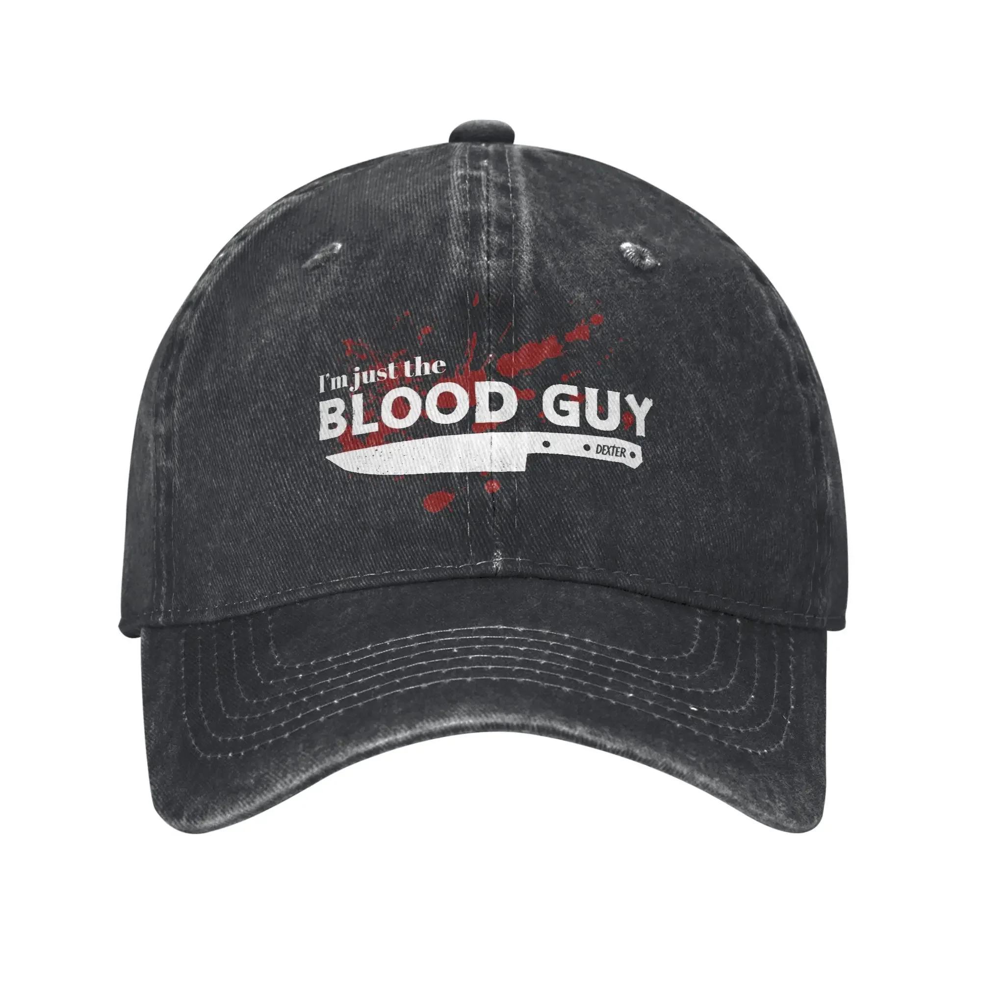 Blood Splatter Wings Dexter Morgan Baseball Cap Distressed Denim TV Show Sun Cap for Men Women Outdoor Summer Gift Caps One Size