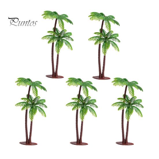 5Pcs Mini Coconut Palm Baum Modell Anlage DIY Landschaft Bonsai Puppenhaus Dekor
