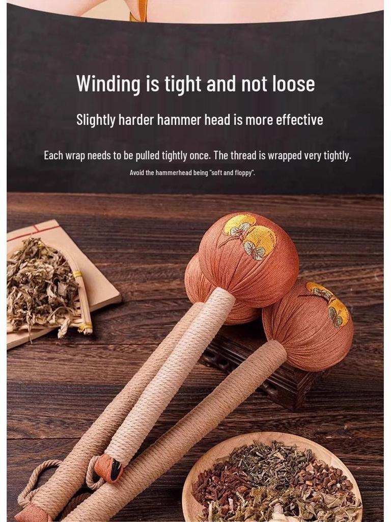 Mugwort Meridian Tapping Handmade Health Hammer for Full-Body and Cervical Spine Massage