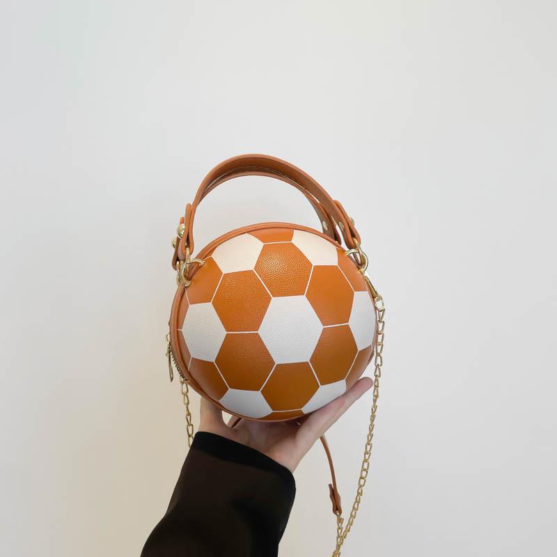 Women's Trendy Korean Style Basketball Crossbody Bag - Versatile, Hot Personality, Small Round Shoulder Bag