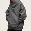 Men's Fashion Solid Color Long Sleeved Hooded Pullover With Pockets Casual Sweatshirt Top