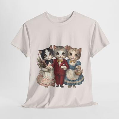 Adorable Cat Family Unisex Tee Perfect for Cat Lovers, Cute Pet Gift Aesthetic