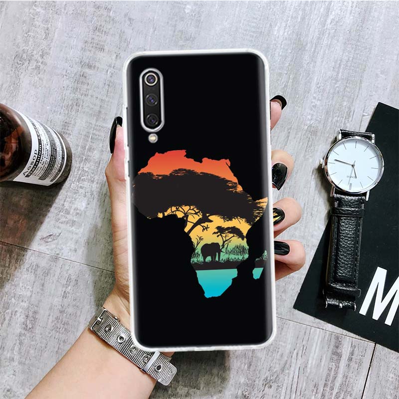 Africa Map Geography Painted Phone Case For Xiaomi Redmi Note 15 14 13 12S 12 Pro Plus 11S 11E 11 11T 10S 10 Art Soft Pattern Co