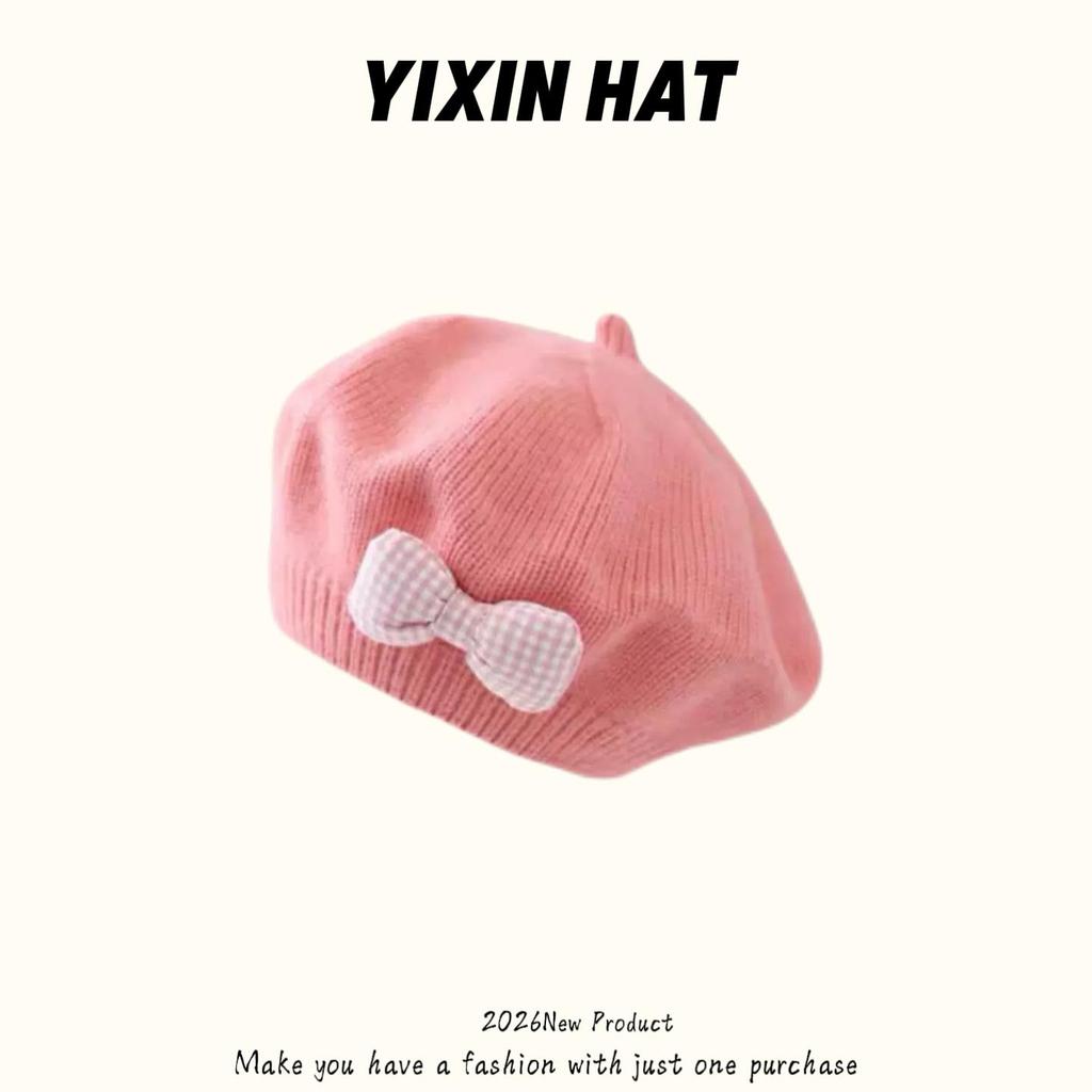 Infant Spring & Autumn Wool Beret - Cute Flower Knit Hat for Boys & Girls
