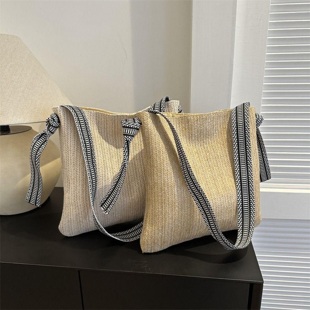 

Соломенная сумка большой емкости, модная сумка, повседневные пляжные сумки