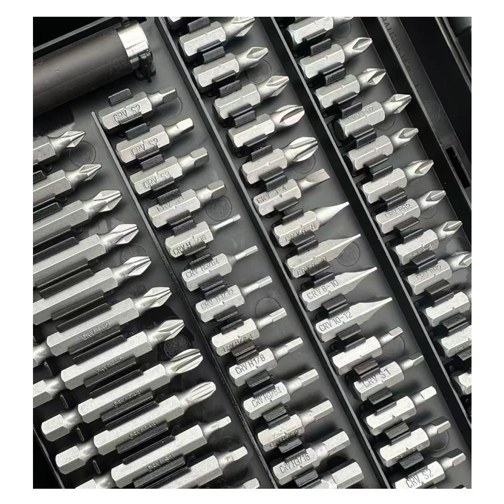 100Pcs Tool Set Wood Masonry Twist Drill Bits Multi-function Screwdriver Bits Combo Kit