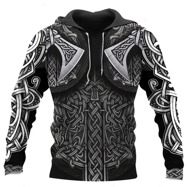 Classic 3D Printed Medieval Clothes Men Hoodies Knights Templar Harajuku Trendy Hooded Sweatshirts Casual Fall Jacket Tracksuits