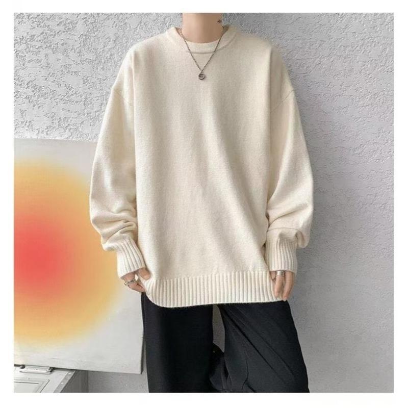 Men S Loose Vintage Knit Sweater Winter Casual Pullover