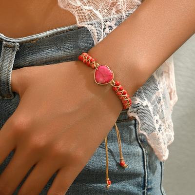 2025 Hot-selling New Women's Jewelry, Geometric Love Niche Design Bracelet, High Natural Stone Bracelet.