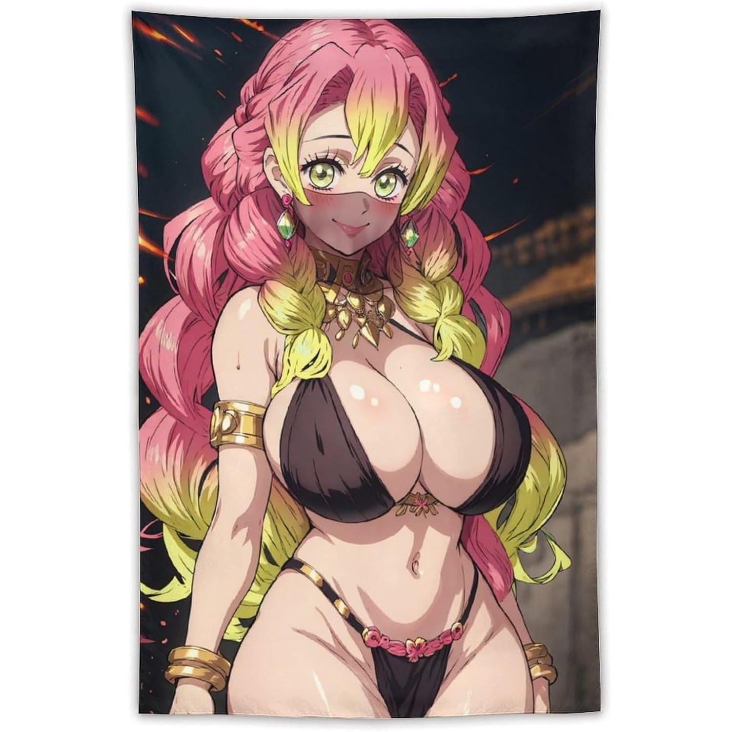 Tapestry anime girl on the wall sexy 75x100