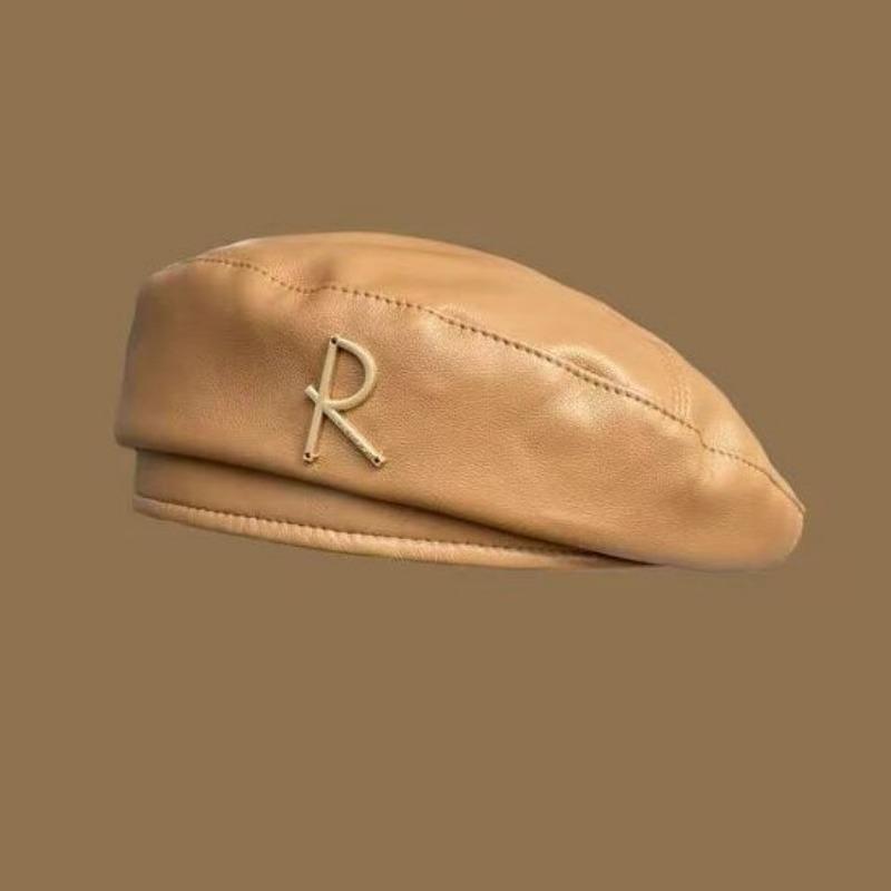 

PU Leather Cap Women Beret Hat one size