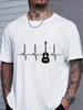 Guitar Heartbeat T-Shirt | Acoustic Guitar Pulse Graphic Tee