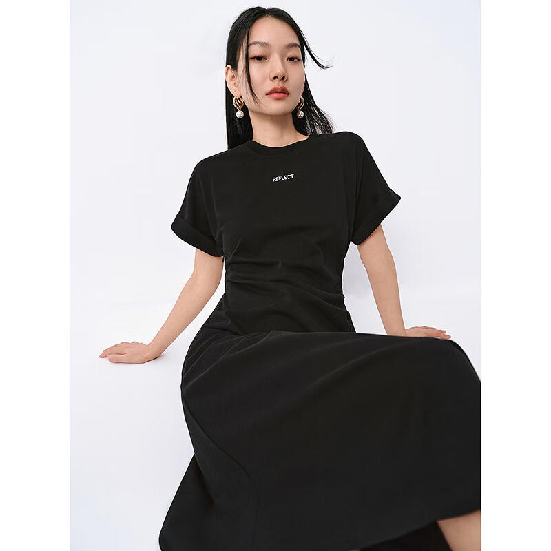 PEACEBIRD Women's Embroidered Irregular Hem Midi Dress