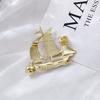Exquisite Rhinestone Blue Sailboat Brooches For Women Men Elegant Luxury Pearl Boat Brooch Pins Office Party Jewelry Gifts