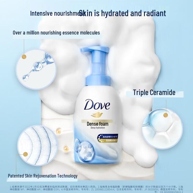 Dove Deep Nourishment Foaming Shower Milk, 2 x 400ml