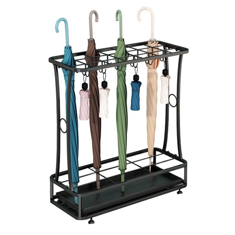 Commercial & Home Entryway Umbrella Stand with Hooks