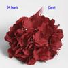 Silk Hydrangea Flower Heads - Large 54-Petal Artificial Floral Decor for Weddings & Art Arrangements