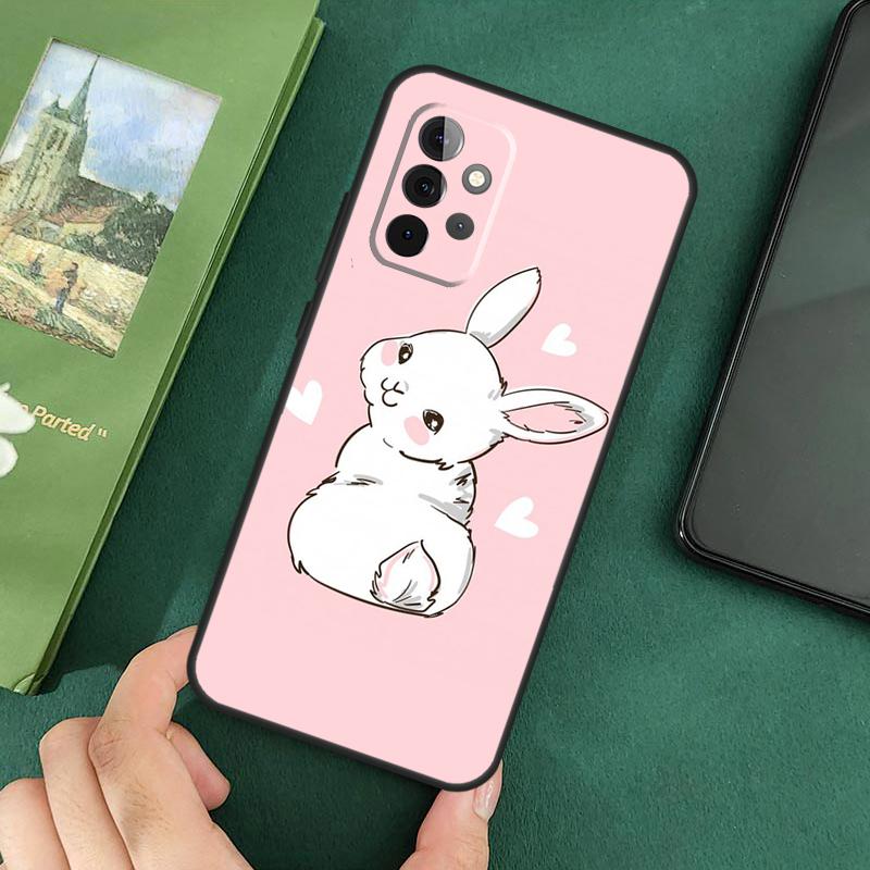 Cartoon Rabbit Bunny Case For Samsung Galaxy A54 A51 A71 A31 A41 A12 A22 A32 A52 A72 A52S A14 A70 A53 Cover