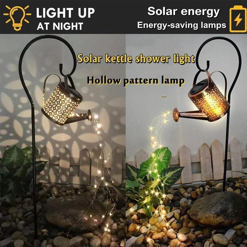Solar Watering Can Light Hanging Kettle Light Outdoor Garden Decoration Waterproof Stake Light Villa Path Terrace Lawn Lamp