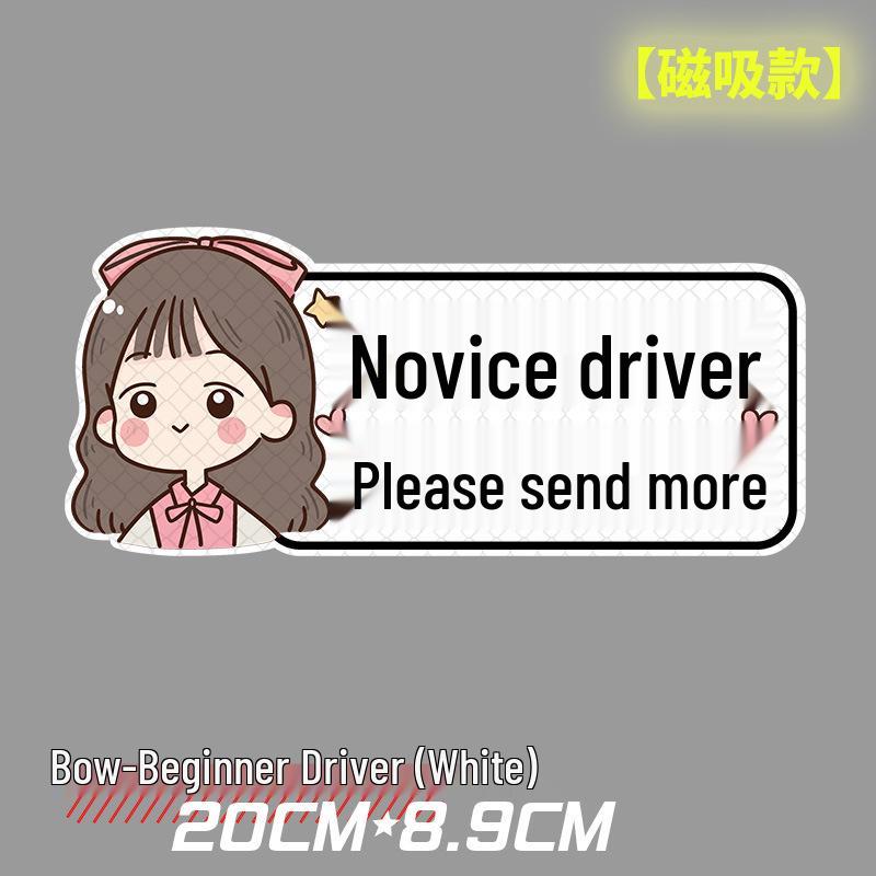 New Driver On Board Reflective Car Sticker - Female Driver Alert