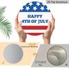 2D Flat Retro Aluminum Wall Coverings In Various Sizes. The American Independence Day Patriotic Theme, Happy 4th of July, In Red, White, and Blue, Is