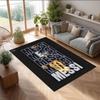 Lionel Messi bedruckter Flanell-Teppich rutschfest weicher Polyester-Bodenläufer Indoor Dekor-Matte für Schlafzimmer Wohnzimmer Sofa