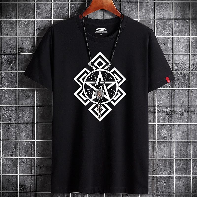 S-6XL 5 Colors Men 100% Cotton T-shirt Boys Round Neck Short Sleeves Casual Large Size Tee
