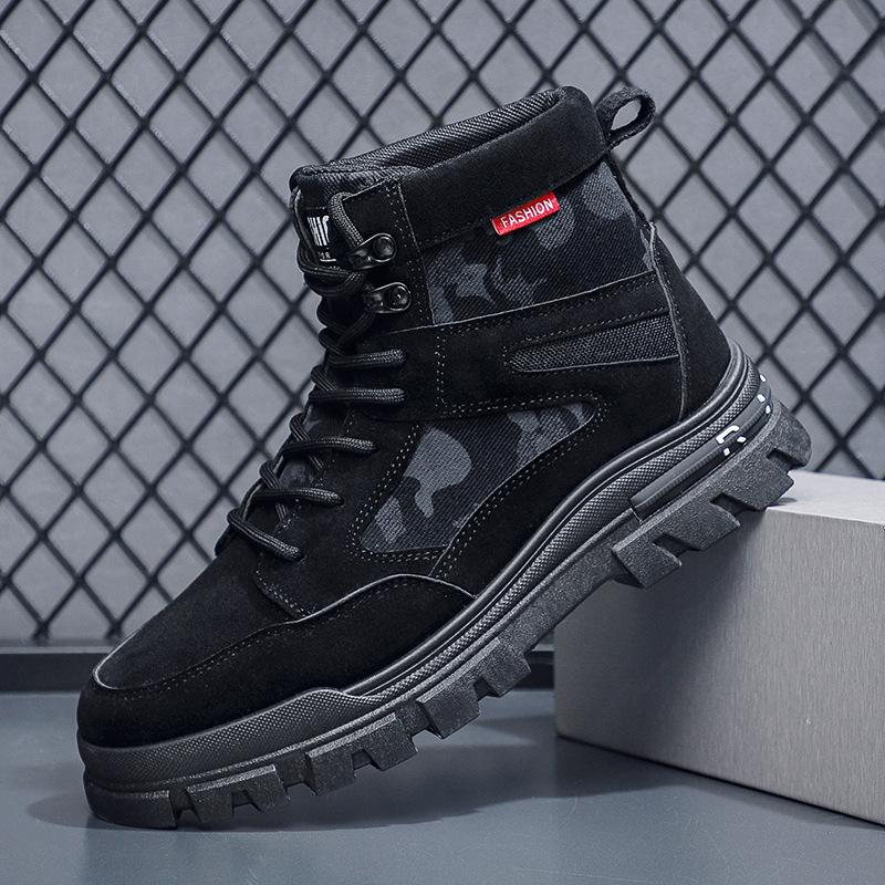 

Spring 2025 New British Style Men s Martin Boots Versatile Tooling Boots Men s High Top Platform Trend Men s Shoes 39