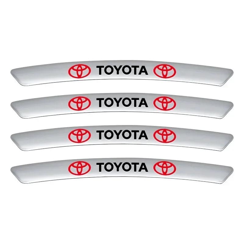 

metal Car Badge Styling Wheel Hub Rims Decor Stickers For Toyota RAV4 Corolla Camry Frontier Supra C-HR Hilux Wildlander Tacoma
