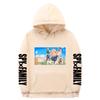 Spy X Family Anime Printed Hoodie Men Women Unisex Oversized Fleece Sweatshirt With Ribbed Hem
