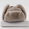 Russian Hat For Men Earflap Pilot Hat Winter Korean Splicing Faux Rabbit Ushak Bomber Trapper Thickened Warm Cap Women's Ski Cap