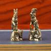 Artistic Copper Figurine Statue Goat Head Denoting Wisdoms and Fish Body Embodying Prosperity for Living Room Shelf Decors