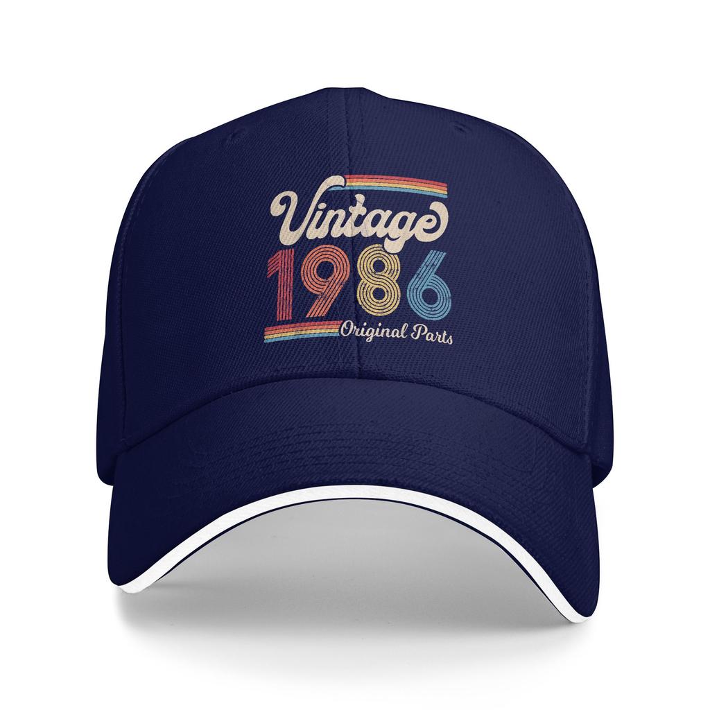 Vintage 1986 Birthday Gift Born Made 1986 Baseball Cap Outdoor Gym Sun Visor Hip Hop Hats Women Men Fashion Custom Baseball Caps
