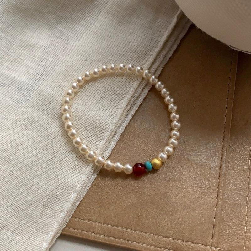 Elegant Chinese Agate Pearl Bracelet for Women - Simple, Versatile Design