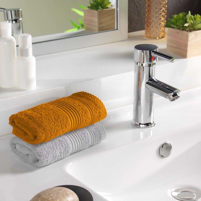 Serviette de toilette invite 30 x 50 cm Tendresse curry