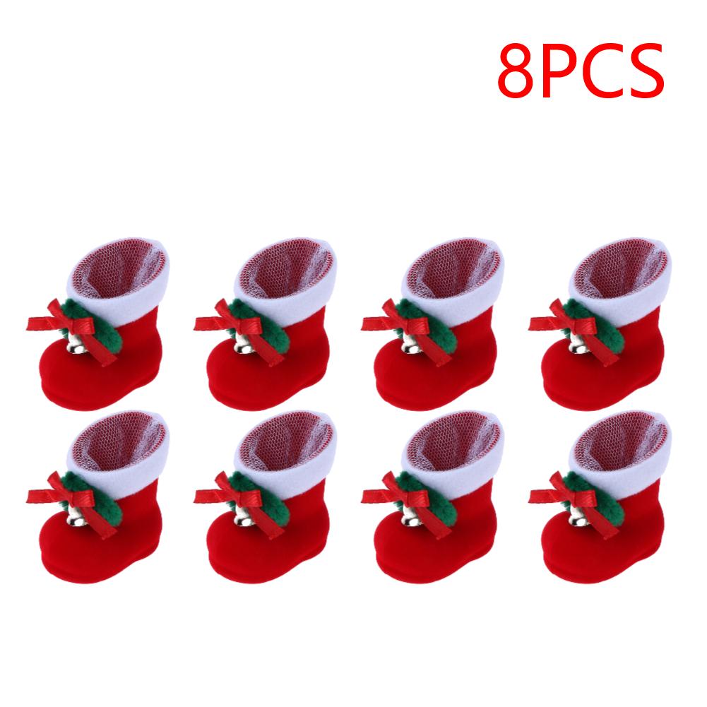 Christmas Fruit Shoes Art Crafts Santa Claus Candy Boots Creative Bright-colored Cute Fashion Exquisite Elegant Kid Favors